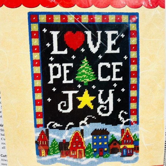 Plastic Canvas Holiday Banner Kit - New - Picture 2 of 4